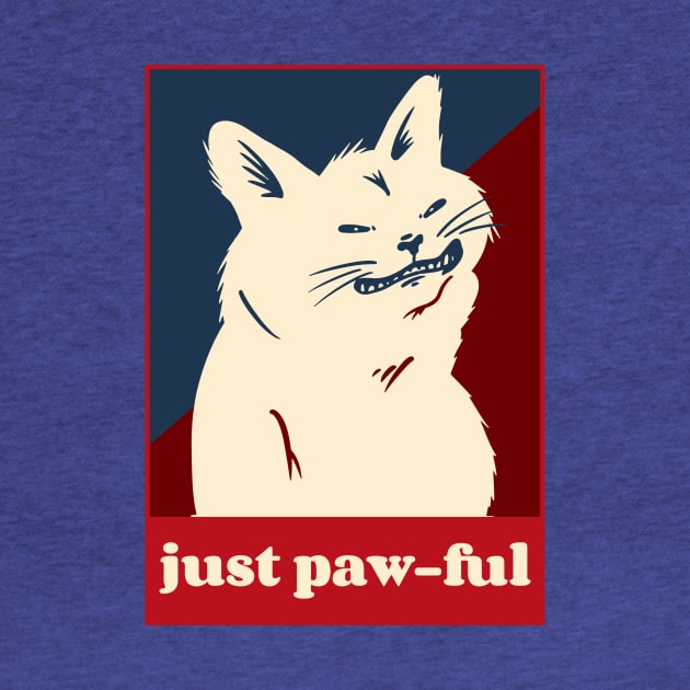 Funny Cat Pun Just Paw-ful by Carley Creative Designs